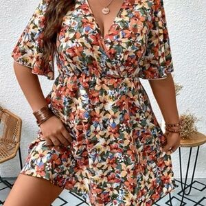 SHEIN Floral Mini Dress - Multicolor